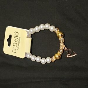 D Bello gold bracelet with heart charm